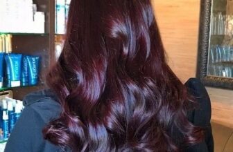 Trending black cherry hair colour