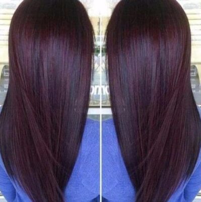 Wella black cherry 3RV hairstyle