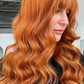 bright copper hair