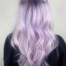 Lavender wavy hair