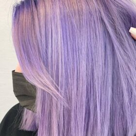 Lavender straight hair