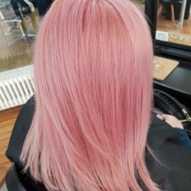 Pastel pink bob