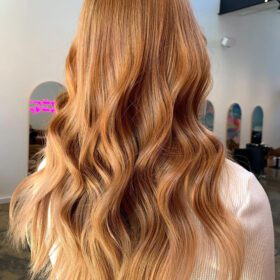soft copper wavy hair