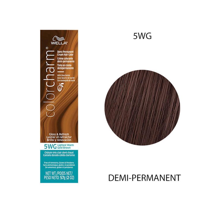 WELLA Color Charm 5WG Lightest Warm Gold Brown Demi-Permanent Hair Colour