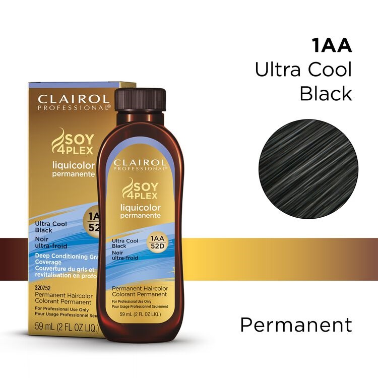 Clairol Soy4Plex 1AA Ultra Cool Black Permanent Hair Dye