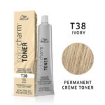 WELLA colorcharm T38 Ivory Brass Neutralizing Permanent Crème Toner